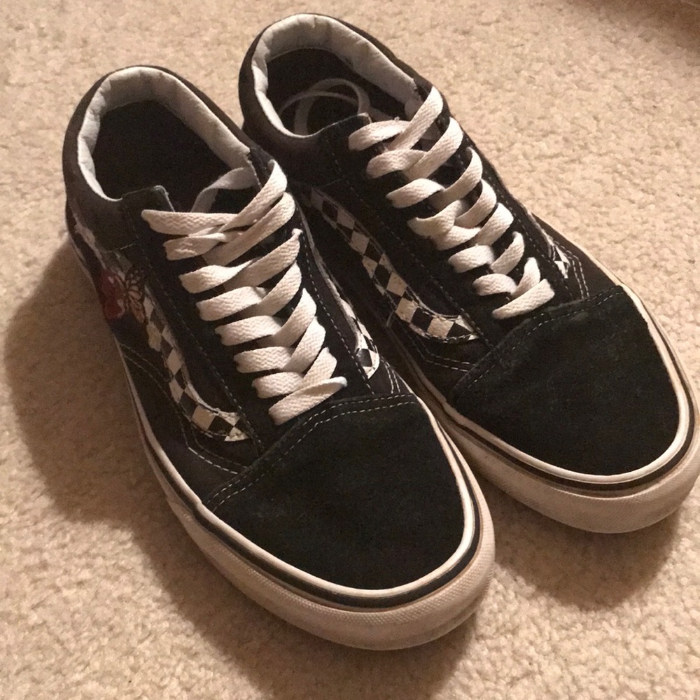 Vans Old Skool Sneakers Cherries and Butterflies